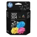 HP 302/304 Combo Pack - 2er-Pack - pigmentiertes Schwarz, Farbe (Cyan, Magenta, Gelb)