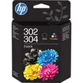 HP Tinte 302 / 304 Multipack, B82L1AE, X4D37AE + 3JB05AE, schwarz + color