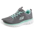 Skechers Graceful - Get Connected Sneaker Freizeitschuh, Halbschuh, Schnürschuh für die Maschinenwäsche geeignet grau 41 EU