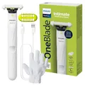 Philips OneBlade Intimrasierer mit Hautschutzklinge, wasserdicht, wiederaufladbar, Weiß