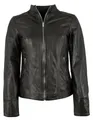 Jilani - Damen Echtleder Lederjacke Lammnappa schwarz Größe 36