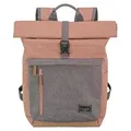 Travelite Handgepäck Rucksack, Laptop Rucksack 15,6 Zoll, BASICS, Reiserucksack Rolltop Funktion, 60 cm, 35 Liter - Rosa
