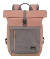 travelite Basic Rollup Backpack Rucksack Freizeitrucksack Rucksack Pink / Grey