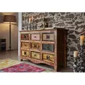 Kommode Altholz 130x40x85 mehrfarbig lackiert NATURE OF SPIRIT #59