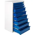 ADB Schubladenschrank 24772, aus Metall, 9 Schübe, blau / lichtgrau (B/H/T) 70 x 120 x 44cm
