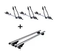 3x Fahrradträger SAGITTAR+Dachträger Rio 120 für Skoda Roomster 5J ab '06