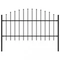 Vidaxl - Gartenzaun Mit Speerspitzen Stahl (1 - 1,25) X 1,7 M Schwarz