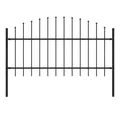 vidaXL Gartenzaun Gartenzaun Woerden mit Speerspitze Stahl 170 x 125 cm Schwarz, (1-St)