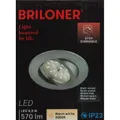 Briloner LED Einbauleuchte Nickel matt 6,5W Modul schwenkbar 3-Stufen-Dimmbar