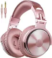 Oneodio Over Ear Kopfhörer mit Kabel 50 mm Neodym Treiber Rosa Gold
