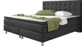 Inter Handels Boxspringbett Köln 180x200 Webstoff Anthrazit