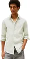 Tommy Jeans Herren Hemd Original Stretch Langarm, Grün (Misty Sage), S