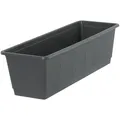Geli Balkonkasten STANDARD Anthrazit mit Holzstruktur 50 cm - Kunststoff