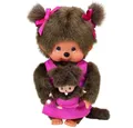 Monchhichi Plüschfigur Mutter mit Kind pink 20 cm Monchhichi Puppe Mädchen Mama & Baby