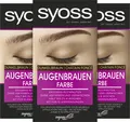 Syoss Augenbrauen Kit Augenbrauenfarbe 4-1 Dunkelbraun Stufe 3, 3x 17 ml