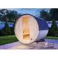 Fasssauna Mini S Fasssauna 2 Sitzbänke Aus Holz , Sauna Mit 42 Mm Wandstärke, Außensauna Mit Montagematerial - Finntherm