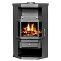EEK A Eck-Kaminofen Victoria Panama, schwarz, dauerbrandfähig – 9kW