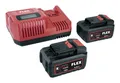 Flex Power 55 R Akku-Starter-Set 12/18 V (2 x Akku 5 Ah/18 V + Ladegerät) - 532739