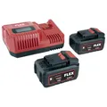 FLEX Akku-Set P-Set 55 R – 1 Schnellladegerät 12/18 V + 2 Akkupacks 18/5.0 (Gewicht 3,10 kg, für zahlreiche Flex-Artikel) 532739