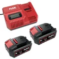 FLEX Akku-Set Starter-Set Schnellladegerät 2x Akkus 18V 5Ah 532739