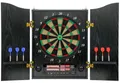 SPORTNOW Elektronische Dartscheibe E Dartboard mit Türen Holzoptik LED Anzeige