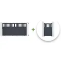 Pack Schiebetor 3 M Santis 300 X 160 Cm + Tor Santis 100p160 Cm Grau
