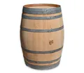 Temesso 225l Weinfass, Barriquefass als Stehtisch - Holz geschliffen (Natur - unbehandelt)