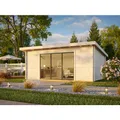 PALMAKO Gartenhaus "Lea Slide Plus", B x H x L: 530 x 249 x 380 cm, naturbelassen, unbehandelt - braun