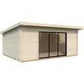 Palmako Gartenhaus Lea Slide Plus Naturbelassen 530 cm x 380 cm