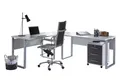 BMG Möbel Eckschreibtisch Office Edition Set 0 (Schreibtisch Set, Winkelschreibtisch), inkl. Rollcontainer, abschließbar auf Rollen