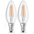 OSRAM LED-Lampe Base Classic B40 Filament, E14, 4W ersetzt 40W, warmweiß, 2 Stück