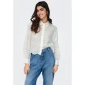 ONLY Langarmbluse ONLVALAIS L/S SHIRT WVN NOOS weiß XS (34)