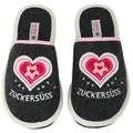 ADELHEID Zuckersüss Filzpantoffel Pantoffel schwarz 38/39