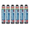 6x Soudal Soudafoam Gun B2 Pistolenschaum PU Schaum Füll- & Dämmschaum 750ml