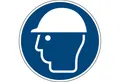 Soennecken Hinweisschild Hinweisschild Kopfschutz benutzen ISO 7010/M014 rund 200mm PVC