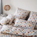 elegante Mako-Jersey-Bettwäsche-Garnitur Scrabble Jersey Farbe Natur Größe 155x220+40x80