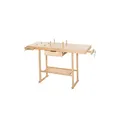 tectake Holzwerkbank, mit 2 Schraubstöcken, 4 Stirnhölzer und 4 Bankhaken, 137 x 50 x 87 cm