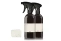 Oputec Sprühflasche 2 x 500ml Sprühflasche aus Kunststoff Schwarz zum Befüllen + Etiketten