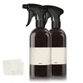 Oputec 2 x 500ml Sprühflaschen Kunststoff schwarz, Pflanzen, Blumen, Reinigung