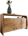 DELIFE Sideboard Live-Edge, Akazie Natur 145 cm 3 Türen 1 Fach Sideboard