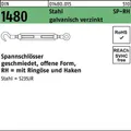 Spannschloss DIN 1480 offen Ringöse/Haken SP-RH M10 Stahl 3.6 galv.verz. 1St.