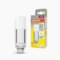 Osram DULUX LED D13 VT EM, G24D, 5,5W, 640lm, 3000K, warmweiße Lichtfarbe, für vertikale Applikationen geeignet dank Abstrahlwinkel von 300 Grad, extrem lange Lebensdauer, keine Aufwärmzeit