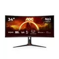 AOC G2 CU34G2XP Computerbildschirm 86,4 cm (34") 3440 x 1440 Pixel UltraWide Quad HD LED Schwarz, Ro