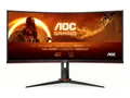 AOC CU34G2XP, 34", WQHD (3440x1440), VA, 180Hz, HDMI, DP, USB-Hub, Lautsprecher, höhenverstellbar