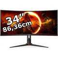 AOC Monitor CU34G2XP/BK, 34 Zoll, UWQHD 3440 x 1440 Pixel, 1 ms, 180 Hz, Curved, Gaming