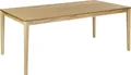 BELIANI Esstisch Naturfarbene Esche Holz MDF Gummibaumholz 200 x 100 cm Holzbeine Rechteckige furnierte Platte Natürliches Finish Minimalistische skandinavische Küche