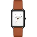 SKAGEN Quarzuhr HAGEN SKW6929, Armbanduhr, Damenuhr, Herrenuhr, Lederarmband, analog braun