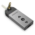 MaedHawk Aux Bluetooth Adapter Auto, Bluetooth 5.2 Empfänger Klinke Drehbarer 3.5 mm Anschluss für Auto Heim Stereo Musikstreaming (Lautstärke einstellbar, Freisprechen, A2DP)