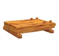 vidaXL Werkbank Werkbankplatte mit Schraubstock 52x44x9,5 cm Massivholz, (1-tlg)