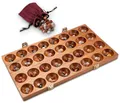 LOGOPLAY Hus Spiel mit Metallverschlüssen – für 2 Spieler – Bao – Kalaha – Mancala - inkl. Edelsteinen